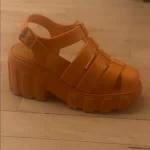 Melissa Orange Candy Platform Sandals